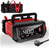 Haisito Caricabatterie per auto 40 A, schermo LCD, caricabatterie 6 V/12 V/24 V adatto per auto, veicoli agricoli, barche, litio LiFePO4 e piombo acido (AGM)