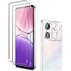 Fitudoos per OPPO A5X 4G/5G [2 Pezzi] Vetro Temperato Pellicola protettiva + Proteggi Lenti per Fotocamera [ 1 Pezzi],9H Durezza Protezione Schermo,[Senza Bolle][Anti Graffi].