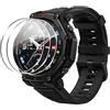Fitudoos [3 pezzi Vetro Temperato Pellicola Protettiva Morbida compatibile con Amazfit T-Rex3 Pro 48mm,[antigraffio], [applicazione facile], [Durezza 9H] [Non vetro temperato] [Anti-Graffio].