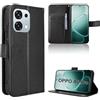 Rojeuinn Cover per OPPO A6 Pro 4G/5G Custodia, Premium Portafoglio Magnetica Flip Case in Fibra di Carbonio, Nero