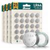 BONAI Batterie a Bottone LR44 1,5V Alcaline 100 Pezzi Pile LR44 Alta Durata per Giocattoli Calcolatrici e Orologi Compatibili con AG13/357/357A/A76/L1154