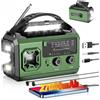 PAZEAU 27000 mAh Radio Manovella,AM/FMPortatile RadioSolare di Emergenza con Bluetooth/Luce diLettura/Torcia/Bussola/Allarme SOS/Power Bank, Batteriaricaricabile per Campeggio,Viaggi
