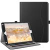 FINTIE Cover per per iPad 9,7 Pollici 2018 2017, iPad Air 2 / Air 1 | con Tasca - [Multi-angli] Folio Pieghevole Cover Protettiva Custodia Auto Sveglia/Sonno, Nero
