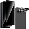 QULLOO 2 Pezzi Privacy Vetro Temperato Compatibile con Sony Xperia 10 VII + 2 Pezzi Fotocamera Pellicola, 9H Durezza Anti-Spy Anti-Impronta Schermo Pellicola Protettiva