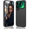 DESSEN Cover per Xiaomi 17 Pro 5G - Liquido Silicone Custodia Antiurto Protezione Case Sottile e Morbida TPU Bumper con Fodera Microfibra Antigraffio, Nero