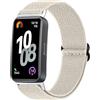 Vancle Cinturino Elastico per Huawei Band 8/9 /10, Regolabile Cinturini Tessuto Nylon Braccialetti con Testa Metallica per per Huawei Band 10/9/8
