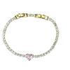 VLNET Bracciale tennis argento e oro con zirconi. Bracciale Tennis Uomo e Donna in Acciaio con Pietre.Estensore Regolabile Anallergico Modello Unisex.Ottima Idea regalo