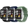 Vancle Cinturino per Redmi Watch 3 Active / 3 Lite, Cinturini Silicone Morbido Braccialetto per Redmi Watch Active 3 Lite