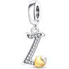 LIGHTDOG Ciondolo in argento 925 per braccialetti 26 lettere compatibile con i braccialetti europei per donne e ragazze, adatto ai braccialetti