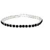 VLNET Bracciale tennis argento e oro con zirconi. Bracciale Tennis Uomo e Donna in Acciaio con Pietre.Estensore Regolabile Anallergico Modello Unisex.Ottima Idea regalo