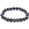 VLNET ® | bracciale elastico con pietra naturale occhio di falco da 6 mm o da 8 mm | combatte ansia e stress, favorisce l'equilibrio mentale | tg unica misura regolabile (8 MM)