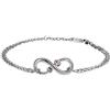 OIDEA Bracciale Braccialetto Donna Bracciale Acciaio Inox Simbolo Infinito Mosaico zircone Rosa