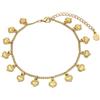 Vestopazzo cavigliera con pendenti cuori in ottone.Nickel tested.Lavorazione artigianale.Unisex.DD40008