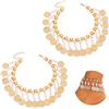 AffeGifts Boho Layered Cavigliere Dorate da Donna con Nappa E Pera (2 Pezzi), Cavigliere Boho, Cavigliere con Perline, Misura Regolabile, Gioielli Estivi da Spiaggia, Regali