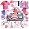 Lehoo Castle Valigetta Dottore Bambini, Kit Dentista per Giochi, Valigetta Dottoressa Bambina, Montessori per Bimbi di 3+ Anni, Ragazzi Dai 3+ Anni in Su(Rosa)