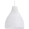 LUSSIOL Lampada Zephir,sospensione metallo, 40 W, bianco, ø 28 x H 32 cm