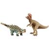 Schleich - Figure di animali, Saichania e Giganotosaurus, piccoli; 41426