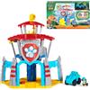 PAW PATROL: Il film dei dinosauri, set di gioco "Base di soccorso dei dinosauri" con la figura di Rex e il veicolo