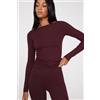 Tezenis Maglia Manica Lunga Barchetta Invisible Therm Donna Rosso