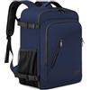 WENIG Bagaglio a Mano 55x40x20 Zaino da Viaggio Aereo Borse da Cabina 55x40x20 Zaino Porta PC 17.3 pollici con Caricatore USB per Scuola Trekking Lavoro Casual Daypack 44L Nero
