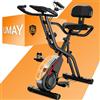 UMAY cyclette da casa pieghevole Ergometer | con Resistenza Magnetica a 16 Livelli, cyclette per casa Bici da Camera con Sedile Comodo, Massimo 136kg