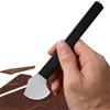 LetCart Coltello da taglio per pelle, coltello per affilare la pelle, alto manganese, acciaio al manganese, strumento artigianale, coltello da schizzo in pelle, con borsa per tendini di manzo, nero