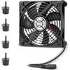 ELUTENG Ventola per PC da 120 mm, DC 12 V, con griglia in metallo (1700 giri/min), silenziosa, con 4 piedini ammortizzanti per computer, server, PC da gioco, cabina AV, router