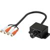 lalago Universal RCA Level Controller Car Audio con 2 Connettori RCA, Amplificatore Audio compatibile con Amplificatori auto VW, Opel, Citroën, Peugeot, FIAT e Mercedes