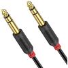 J&D 6,35 mm a 6,35 mm Cavo, Oro-Placcato [Serie AudioWave] 6,35mm (1/4 pollice) Maschio TRS a 6,35mm (1/4 pollice) Maschio TRS PVC Sgusciato Adattatore Sdoppiatore Audio Stereo Cavo - 9 Feet