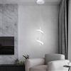 DONHEK Lampadario a Sospensione a Spirale in Metallo Bianco 13W Lampadario a Sospensione Moderno e Minimalista Lampadario a LED per Sala da Pranzo con Isola della Cucina, Star of Light
