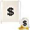 PPGGOPP Borsa Porta Soldi in Dollari, Borsa Simbolo Dollaro 30 X 40 CM, Sacchetti Simbolo Dollaro, Borsa Dollaro, Ladro di Banca Borsa per Soldi, per Cacce Tesoro Spettacoli Teatrali Cosplay