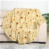 NONE 1 coperta in flanella con stampa tortilla messicana morbida e calda per divano, divano, ufficio, letto, campeggio e viaggi
