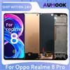 AUMOOK 6.4 "AMOLED Per OPPO Realme 8 Pro Display LCD Touch Screen Digitizer RMX3081 Per Realme8 Pro Schermo LCD Con Telaio di Ricambio