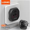 LDNIO Corea Adattatore per spina UE Convertitore adattatore da viaggio 2500 W Presa universale di alta qualità AU US UK CN a EU KR Presa a muro da 4,8 mm
