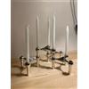 ANENG Portacandele con struttura molecolare in metallo Candeliere in argento nordico Centrotavola Decorazione del soggiorno Regalo Decorazioni per la casa Candelabri
