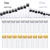 NONE 10 bottiglie con tappo in alluminio da 5 ml-100 ml, mini contenitori portatili da viaggio, in oro, argento, nero, con tappo in vetro, per campioni.