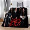 NONE Coperta morbida in peluche con fascia in metallo pesante Slayer, coperta in flanella per soggiorno, camera da letto, divano letto, copertura da picnic, bambini caldi