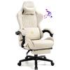 GTPLAYER Sedia Gaming Ergonomica con Poggiapiedi e Altoparlante Bluetooth Poltrona Ufficio Scrivania Sedie Girevole Musicale con Braccioli di Collegamento