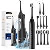Mornwell Idropulsore Portatile Mornwell con Spazzolino Elettrico Combo: Cura delle Gengive - Pulizia e Igiene per Adulti, Uso in Viaggio, D52 & X3