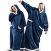 NONE Pigiama coperta in flanella super lunga da 180 cm con maniche Felpe invernali Felpa Donna Uomo Pullover in pile Gigante Oversize Outdoo