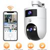 JOOAN Telecamera IP di Sicurezza JOOAN 4K 6MP HD WiFi PTZ da Esterno con Doppia Lente, Doppio Schermo, Tracciamento AI e Visione Notturna a Colori