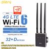 comfast Router Wireless 4G PLERY 300Mbps 2.4G/HZ con Slot SIM, Router WiFi6 con Antenna Esterna 5dBi per Uso Esterno