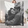 SRH 1 pezzo di coperta personalizzata con foto fai-da-te per la persona amata - Coperta in flanella con foto personalizzata, morbida e calda, adatta per divano, letto, ufficio, auto e viaggi all'aperto -
