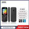 UNIWA E1803 2G Prezzo Basso Sottile GSM Mini Telefono Mobile Dual SIM T9 Tastiera 800mAh Batteria Senza Fili Radio Torcia Elettrica Telefono Per Anziani