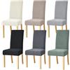 Yupartex 1/4/6pcs Fodere per sedie jacquard elastiche per sala da pranzo Fodera per sedia universale elasticizzata Custodia per sedili in tinta unita Banchetto dell'hotel