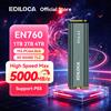Ediloca EN760 SSD M.2 2280 NVME SSD con dissipatore di calore PCIe Gen4.0x4 3D NAND TLC 4800 MB/s Unità a stato solido interna per PS5/PC