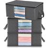 NONE 1/3/6 Pezzi Borsa Pieghevole per Vestiti, Contenitore Grande Capacità per Coperte, Organizzatore per Casa e Camera da Letto