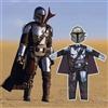 BEAST KINGDOM Nuovo Set Costume Classico Mandalorian per Bambini, Tuta da Guerriero Star Wars con Casco e Mantello, Travestimento per Halloween per Ragazzi