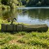 NONE Borsa per canna da pesca verde scuro 150 cm in tessuto oxford 600D, resistente, con tracolla regolabile e scomparti portaoggetti