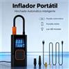 MicroData Pompa d'Aria Portatile per Auto con Ricarica Wireless, Monitoraggio Pressione Pneumatici, Gonfiatore Elettrico, Compressore d'Aria Adatto per Auto, Moto, Bici, Palloni